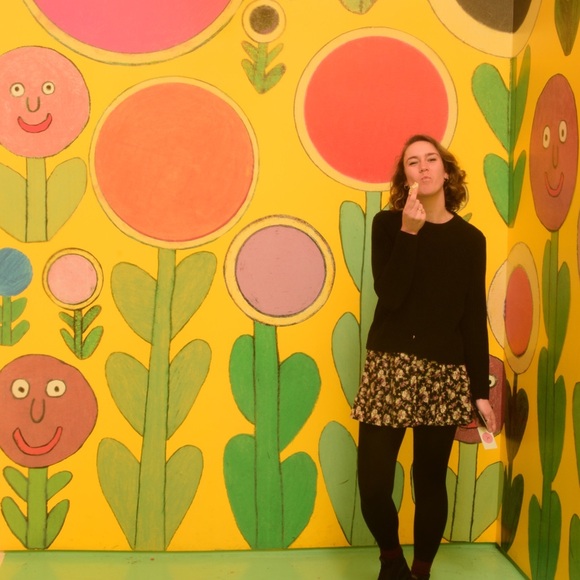 Button Through Black Floral Skirt - Picture 7 of 7